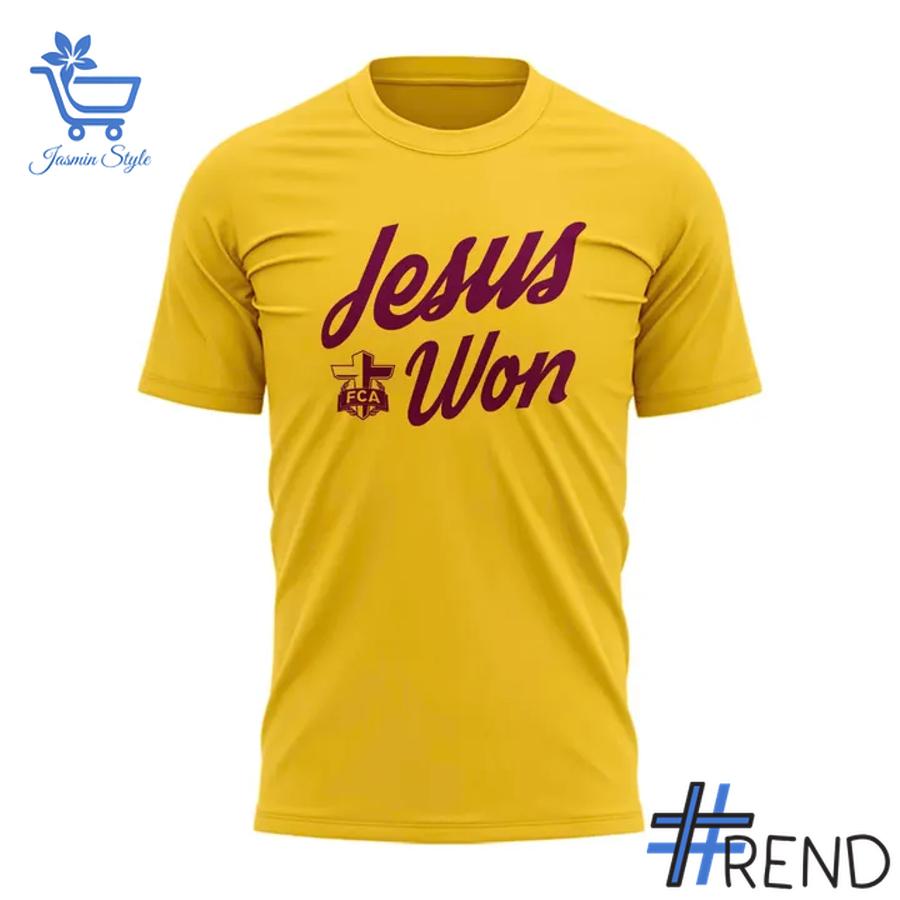 Unique 2 2025 Jesus Won Sun Devil Football T Shirt with creative flair and lasting comfort.