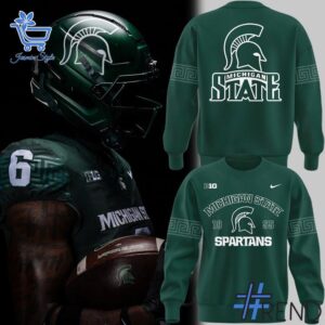 Unique 2 2025 Michigan State Spartans Helmet Logo EST 1855 Uniform Hoodie with creative flair and lasting comfort.