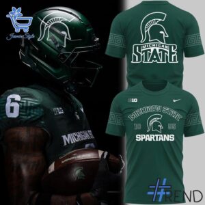 Unique 3 2025 Michigan State Spartans Helmet Logo EST 1855 Uniform Hoodie with creative flair and lasting comfort.
