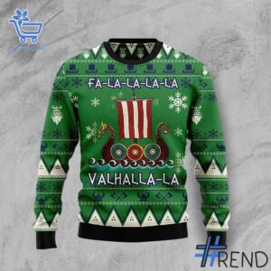 Unique 1 Amazing Viking Valhallala Christmas Sweater with creative flair and lasting comfort.
