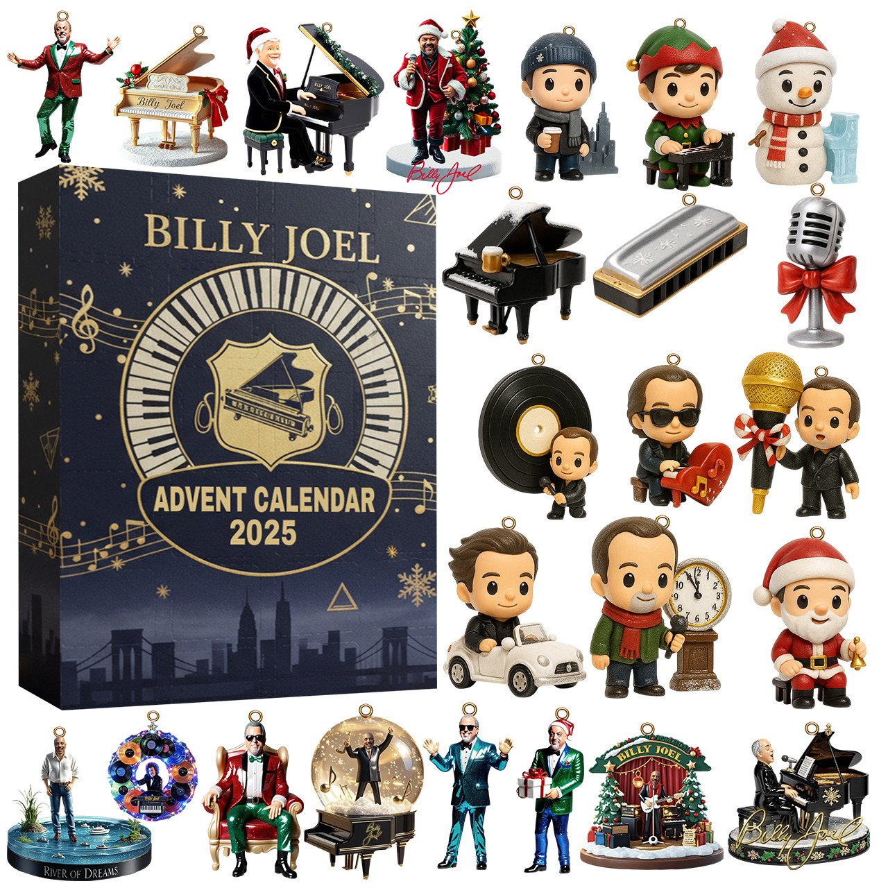 Billy Joel Christmas Advent Calendar 2025 jpg featuring a creative design and premium craftsmanship.