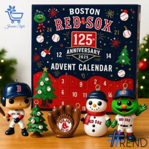 Holiday 1 Boston Red Sox 125th Anniversary Advent Calendar 2025 with premium acrylic ornaments.