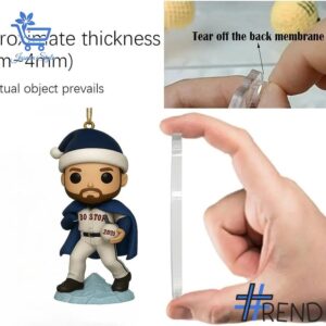 Festive 3 Boston Red Sox Advent Calendar 2025 featuring a calendar box and 24 acrylic Christmas ornaments.