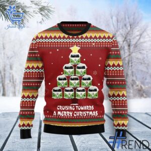 Unique 1 Bus Merry Christmas Tree Christmas Sweater with creative flair and lasting comfort.