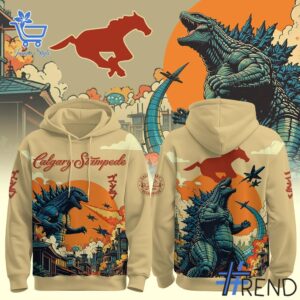 Unique 1 Calgary Stampeders Godzilla Hoodie with creative flair and lasting comfort.