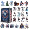 Festive 1 Captain America Advent Calendar 2025 featuring a calendar box and 24 acrylic Christmas ornaments.