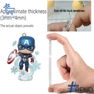 Festive 4 Captain America Advent Calendar 2025 featuring a calendar box and 24 acrylic Christmas ornaments.