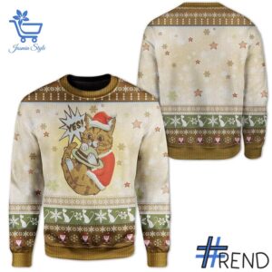 1 Cat Yes Christmas Sweater featuring a creative design and premium craftsmanship.