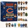 Festive 1 Chicago Bears Advent Calendar 2025 featuring a calendar box and 24 acrylic Christmas ornaments.