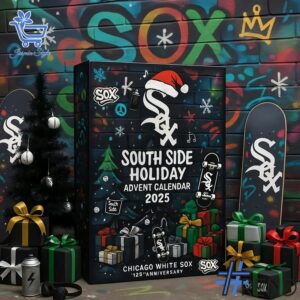 Festive 2 Chicago White Sox Christmas Advent Calendar 2025 featuring a calendar box and 24 acrylic Christmas ornaments.