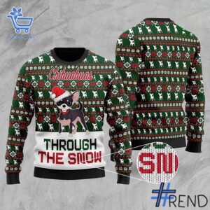 Unique 1 Chihuahuas Through The Snow Christmas Sweater with creative flair and lasting comfort.