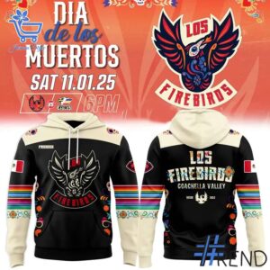 Sleek 1 Coachella Valley Firebirds 2025 Dia de Los Muertos Hoodie with bold design accents and flawless fit.