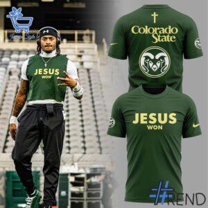 Sleek 1 Colorado State Football Jesus Won 2025 Shirt with bold design accents and flawless fit.