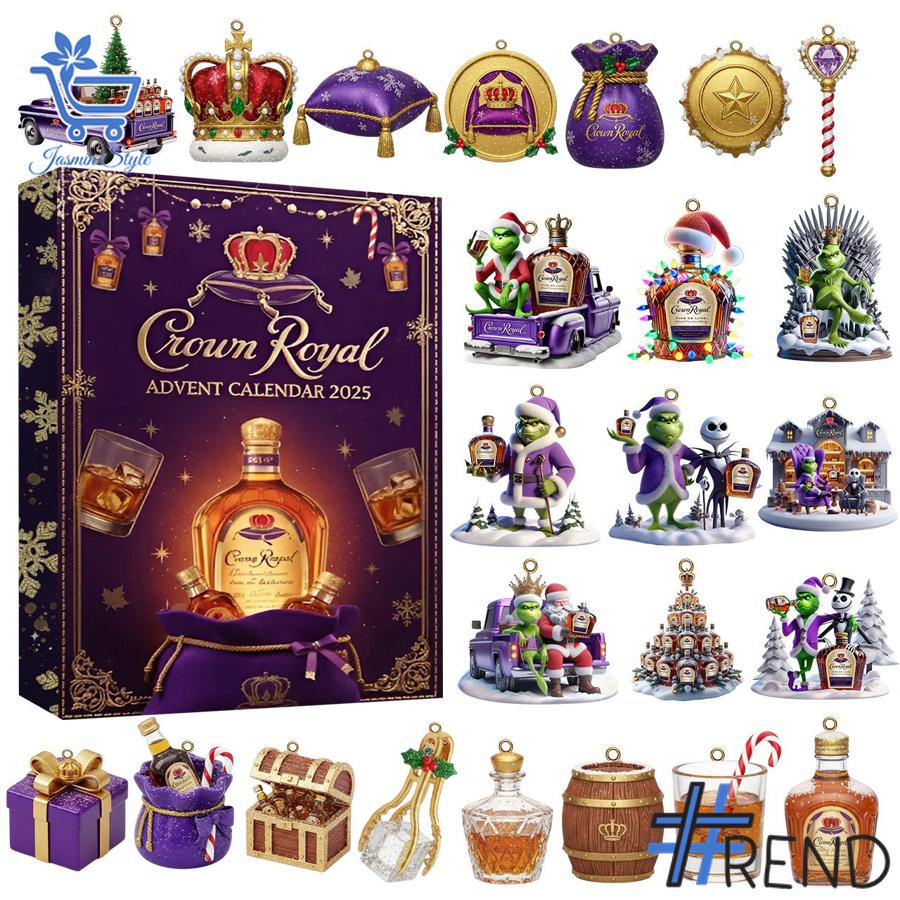 Holiday 1 Crown Royal Advent Calendar 2025 with premium acrylic ornaments.