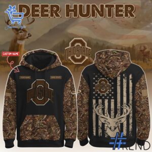 Sleek 1 Deer Hunter Ohio State Buckeyes Hoodie with bold design accents and flawless fit.