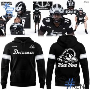 Unique 1 Delaware Blue Hens 2025 Midnight Delaware Hoodie with creative flair and lasting comfort.