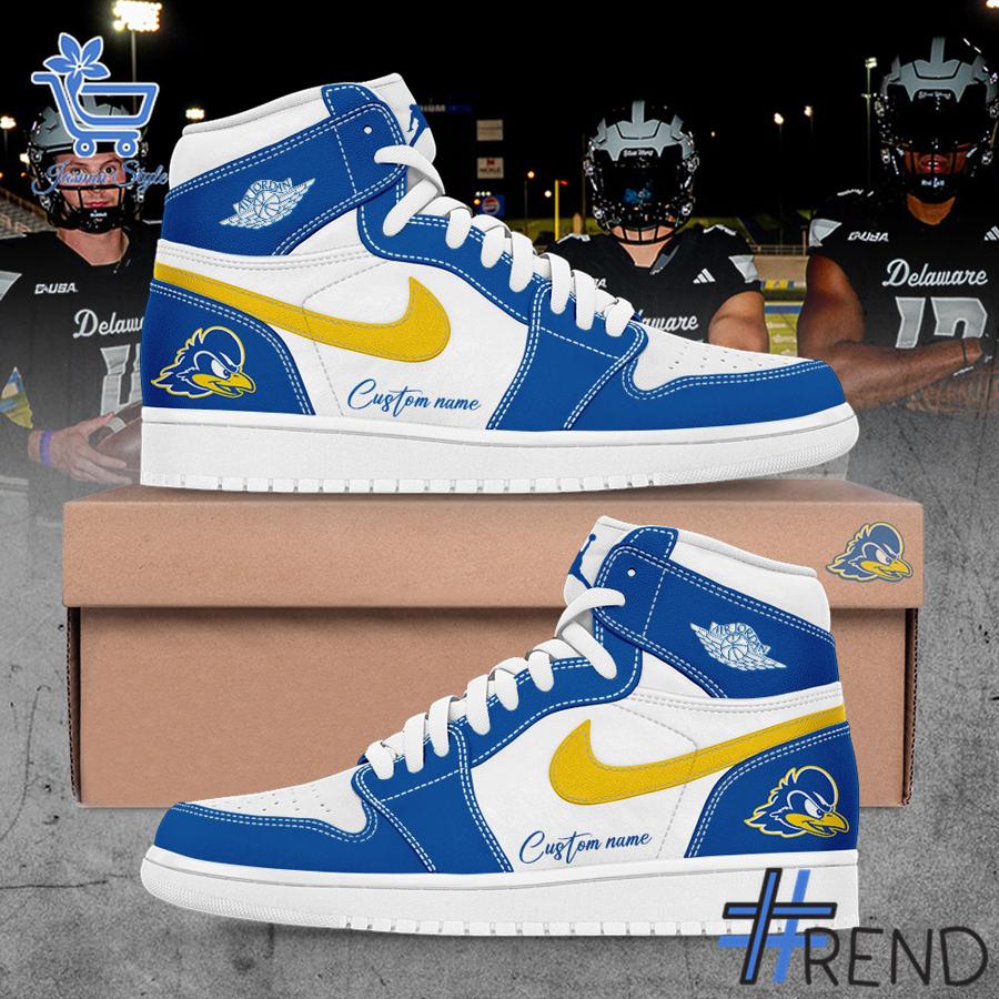Sleek 1 Delaware Fightin' Blue Hens Air Jordan 1 with bold design accents and flawless fit.