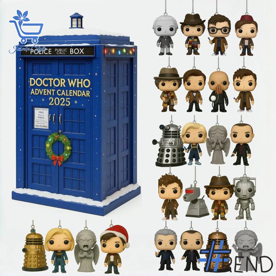 Holiday 1 Doctor Who Advent Calendar 2025 with premium acrylic ornaments.
