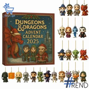 Holiday 1 Dungeons & Dragons Christmas Advent Calendar 2025 with premium acrylic ornaments.