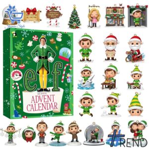 Holiday 1 Elf film Christmas Advent Calendar 2025 with premium acrylic ornaments.