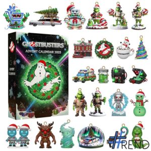 Holiday 1 Ghostbusters Advent Calendar 2025 with premium acrylic ornaments.
