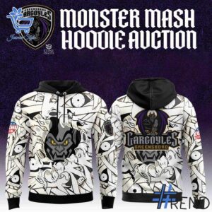 Unique 1 Greensboro Gargoyles BOO tiful game worn Monster Mash Hoodie with creative flair and lasting comfort.