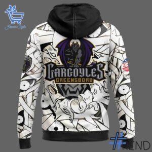 Unique 3 Greensboro Gargoyles BOO tiful game worn Monster Mash Hoodie with creative flair and lasting comfort.