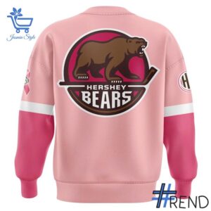 Unique 3 Hershey Bears 2025 Pink in the Rink Sweatshirt with creative flair and lasting comfort.