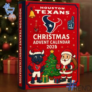Holiday 2 Houston Texans Christmas Advent Calendar 2025 with premium acrylic ornaments.