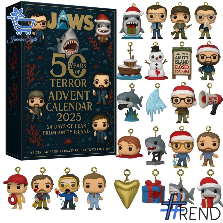 Holiday 1 JAWS Christmas Advent Calendar 2025 with premium acrylic ornaments.