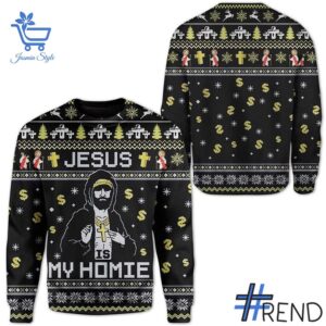 1 Jesus My Home Christmas Sweater featuring a creative design and premium craftsmanship.