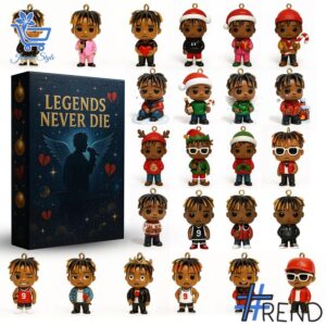 Holiday 1 Juice WRLD Christmas Advent Calendar 2025 with premium acrylic ornaments.