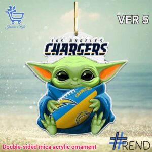 Unique 1 Los Angeles Chargers Christmas Ornament 5 with creative flair and lasting comfort.