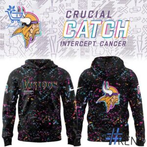 Unique 3 Minnesota Vikings 2025 Crucial Catch Shirt with creative flair and lasting comfort.