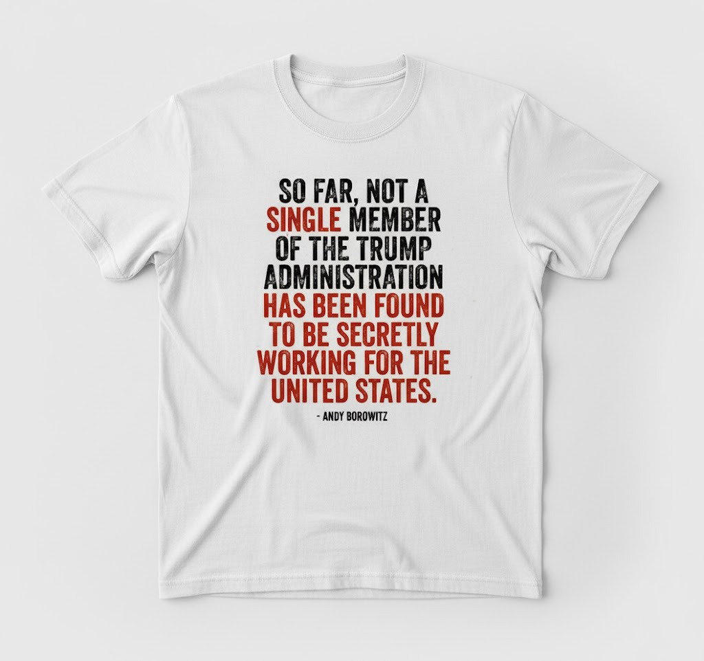 Holiday Not a single member of the Trump administration Shirt with premium acrylic ornaments.