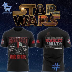 Sleek 1 Ohio State Buckeyes 2025 Star Wars Darth Vader Shirt with bold design accents and flawless fit.