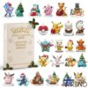 Festive 1 Pokemon hristmas Advent Calendar 2025 featuring a calendar box and 24 acrylic Christmas ornaments.