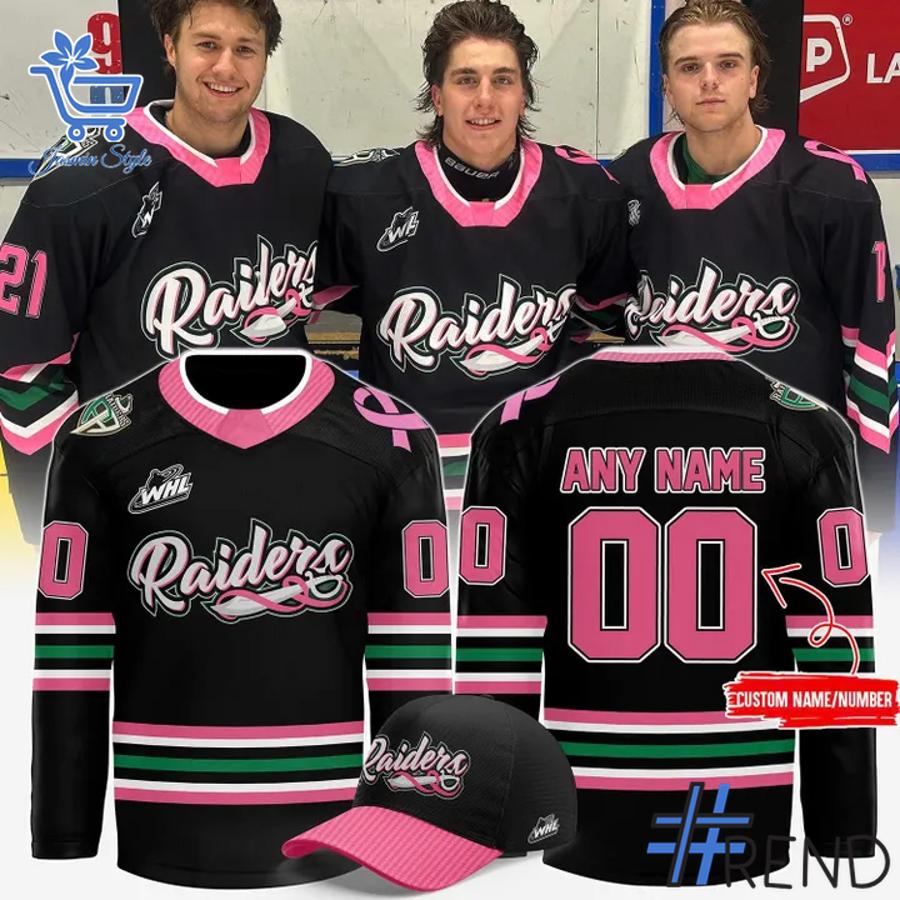 Unique 1 Prince Albert Raiders 2025 Cancer Awareness Hockey Jerseys with creative flair and lasting comfort.