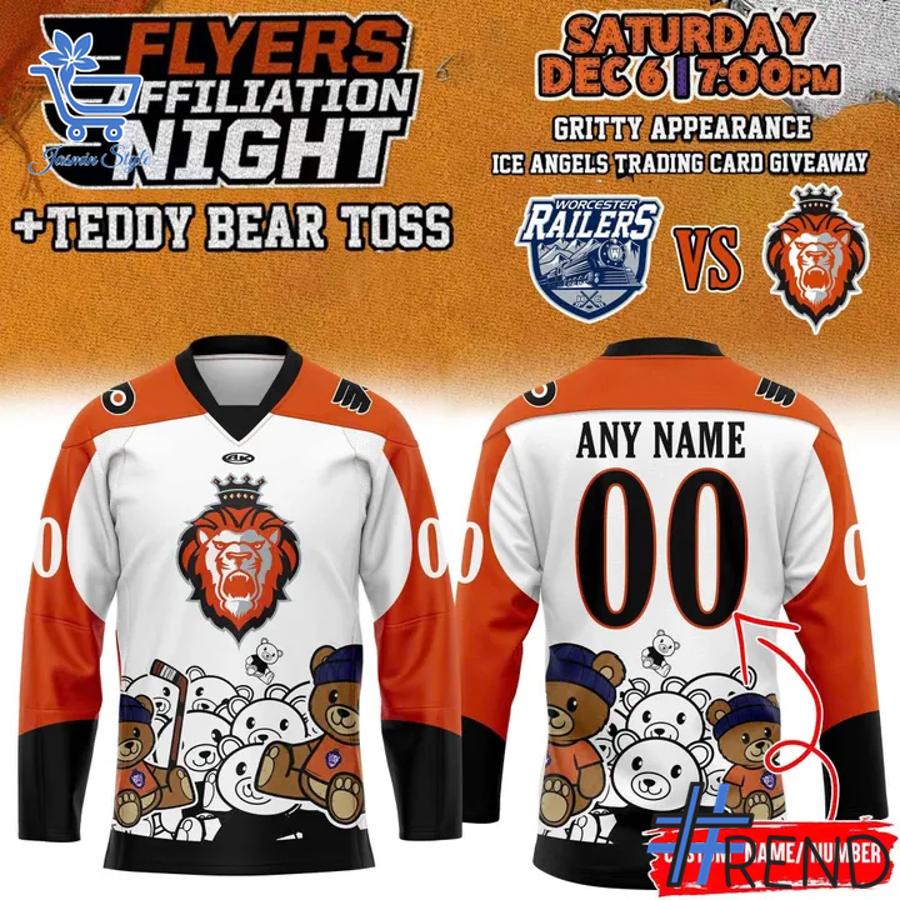 Sleek 1 Reading Royals 2025 Philadelphia Flyers Night Jersey with bold design accents and flawless fit.