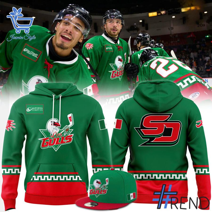Sleek 1 San Diego Gulls 2025 Noche de la Herencia Mexicana Hoodie with bold design accents and flawless fit.