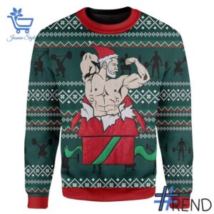 2 Santa Gym Gift Christmas Sweater featuring a creative design and premium craftsmanship.