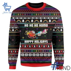 2 Santa Happy Holidays Christmas Sweater apparel showcasing premium design and modern streetwear style.
