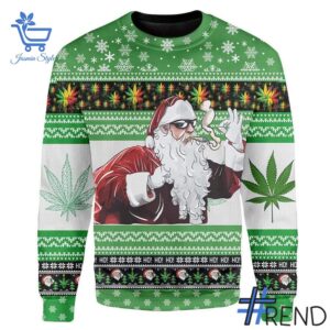 2 Santa Smoking Weed Christmas Sweater apparel showcasing premium design and modern streetwear style.