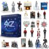 Festive 1 Stray Kids Christmas Advent Calendar 2025 featuring a calendar box and 24 acrylic Christmas ornaments.