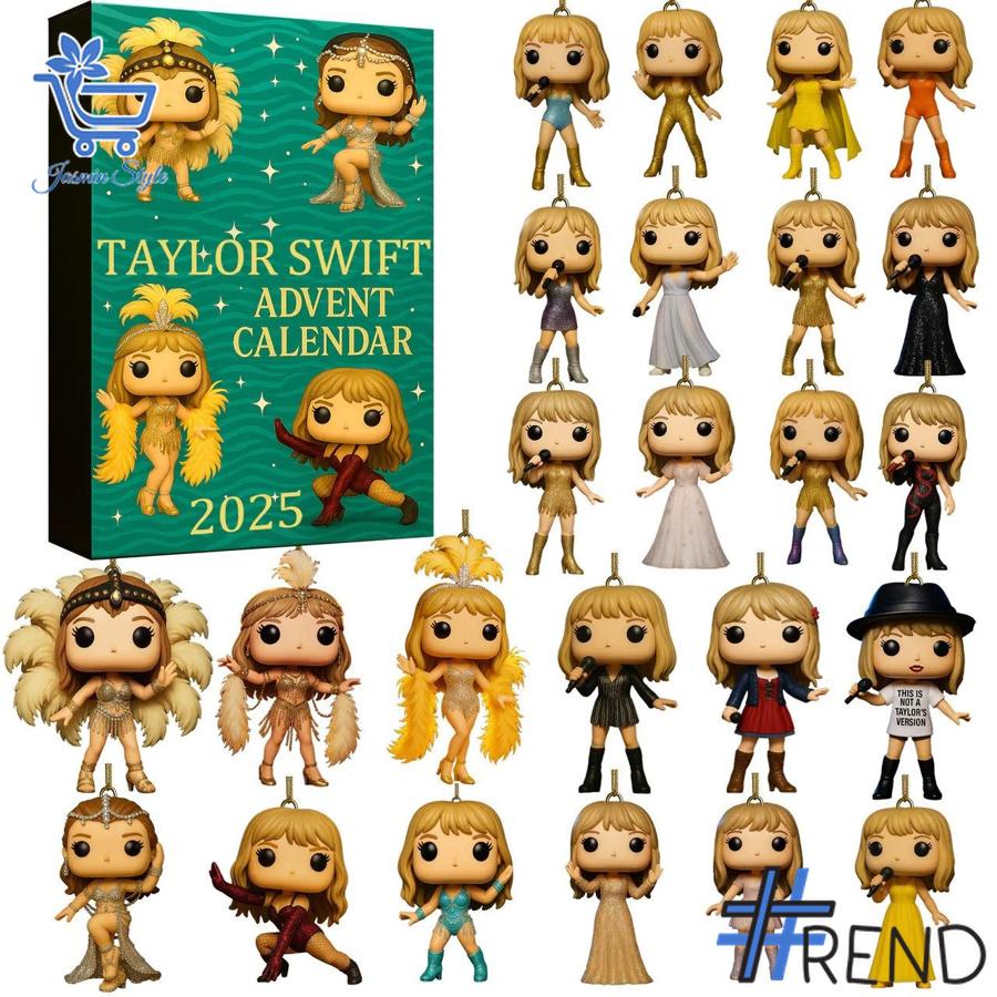 Holiday 1 Taylor Swift The Life of a Showgirl Advent Calendar 2025 with premium acrylic ornaments.