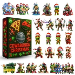 Holiday 1 Teenage Mutant Ninja Turtles Advent Calendar 2025 with premium acrylic ornaments.