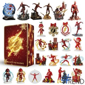 Festive 1 The Flash Advent Calendar 2025 featuring a calendar box and 24 acrylic Christmas ornaments.