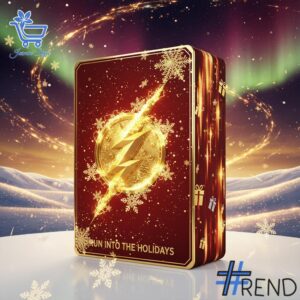 Festive 2 The Flash Advent Calendar 2025 featuring a calendar box and 24 acrylic Christmas ornaments.