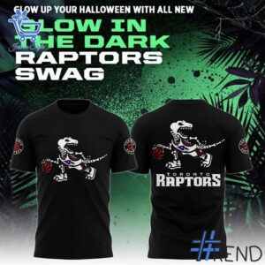 Sleek 1 Toronto Raptors Glow Up Halloween Shirt with bold design accents and flawless fit.