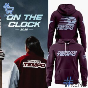 Sleek 2 Toronto Tempo EST 2026 WNBA Hoodie with bold design accents and flawless fit.